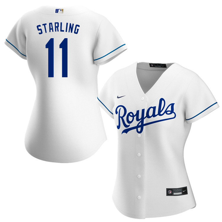 Nike Women #11 Bubba Starling Kansas City Royals Baseball Jerseys Sale-White